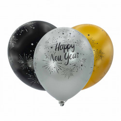 Balon 10 Adet Mutlu Yıllar Baskılı
